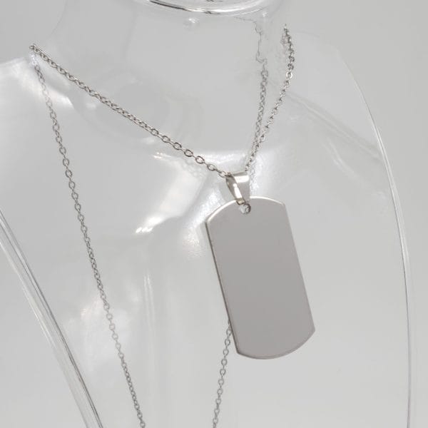 Zilverkleurige Army tag