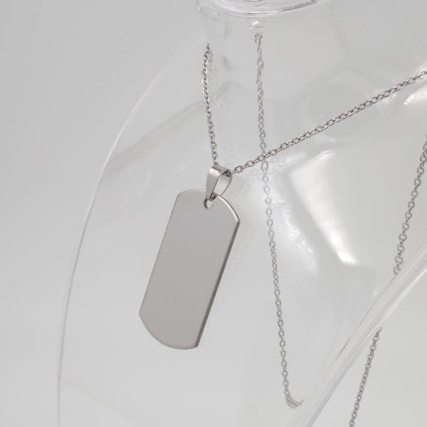 Zilverkleurige Army tag