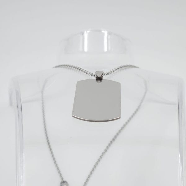 Zilverkleurige Army tag