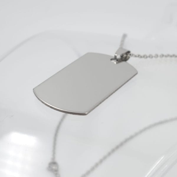 Zilverkleurige Army tag