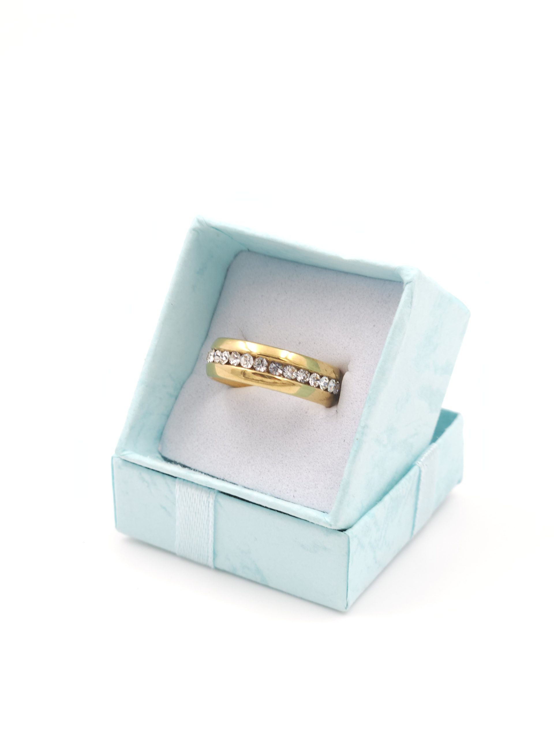 Elegante 18-Karaats Vergulde Ring met Zirconia's