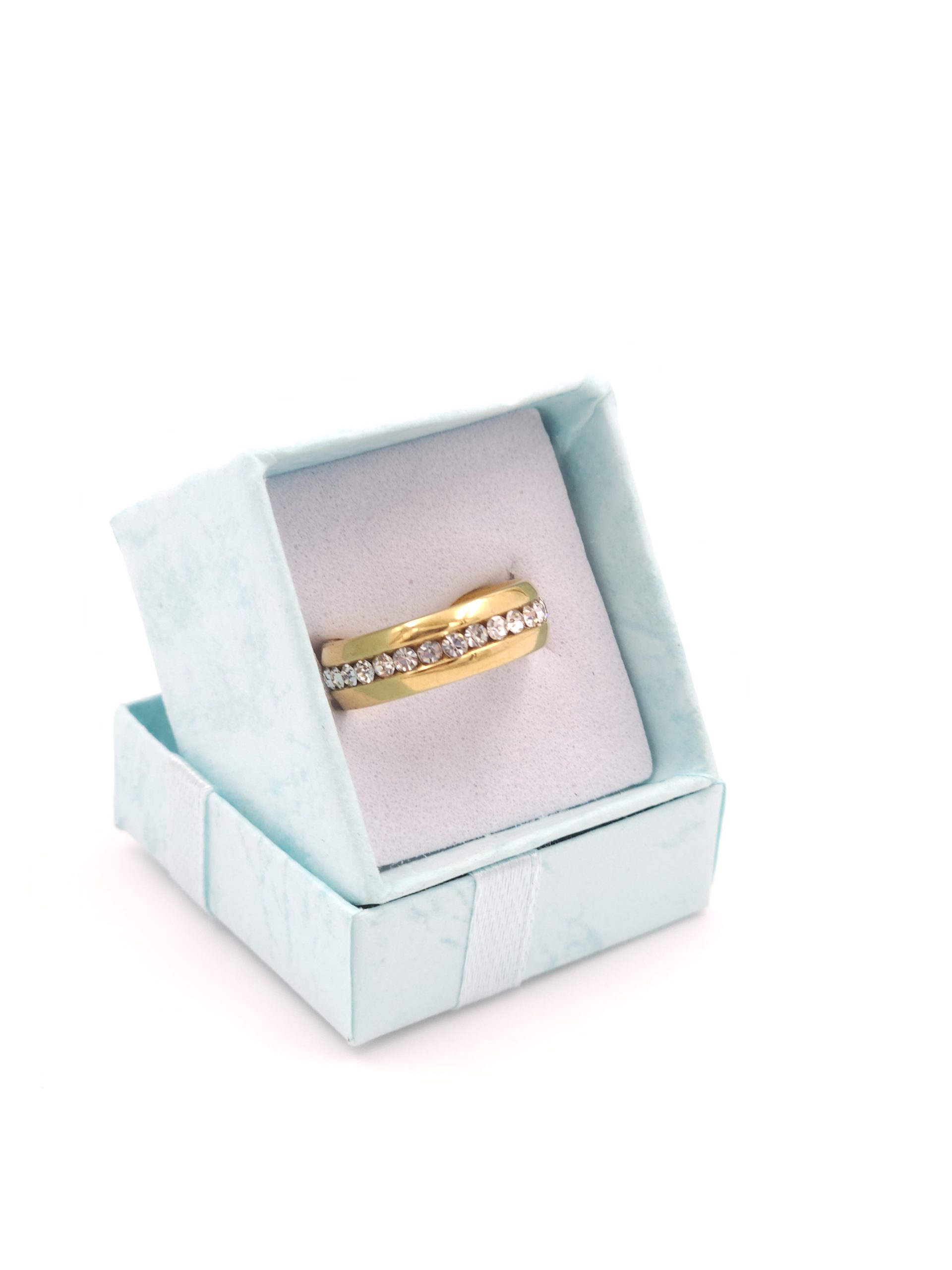 Elegante 18-Karaats Vergulde Ring met Zirconia's