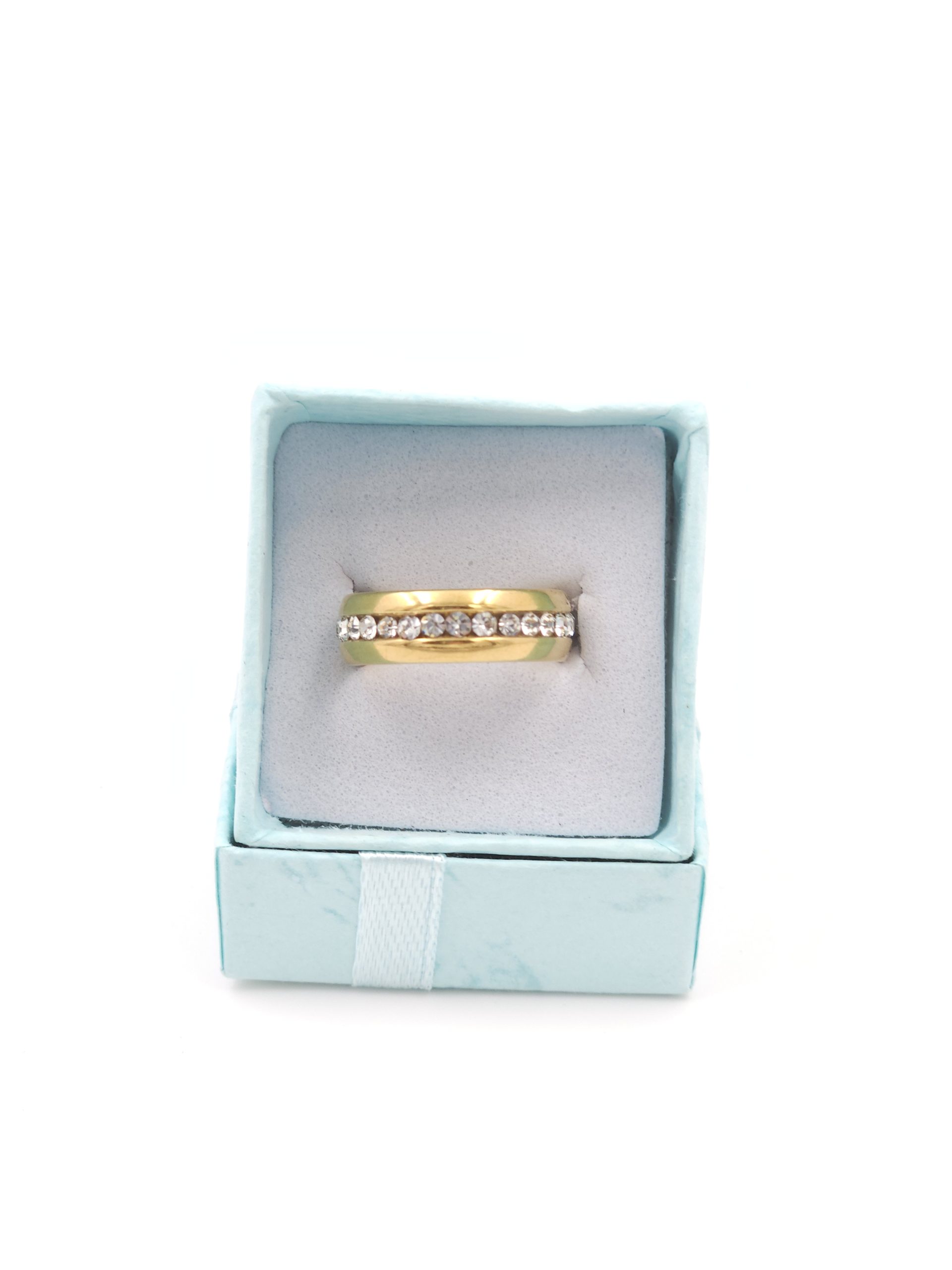 Elegante 18-Karaats Vergulde Ring met Zirconia's