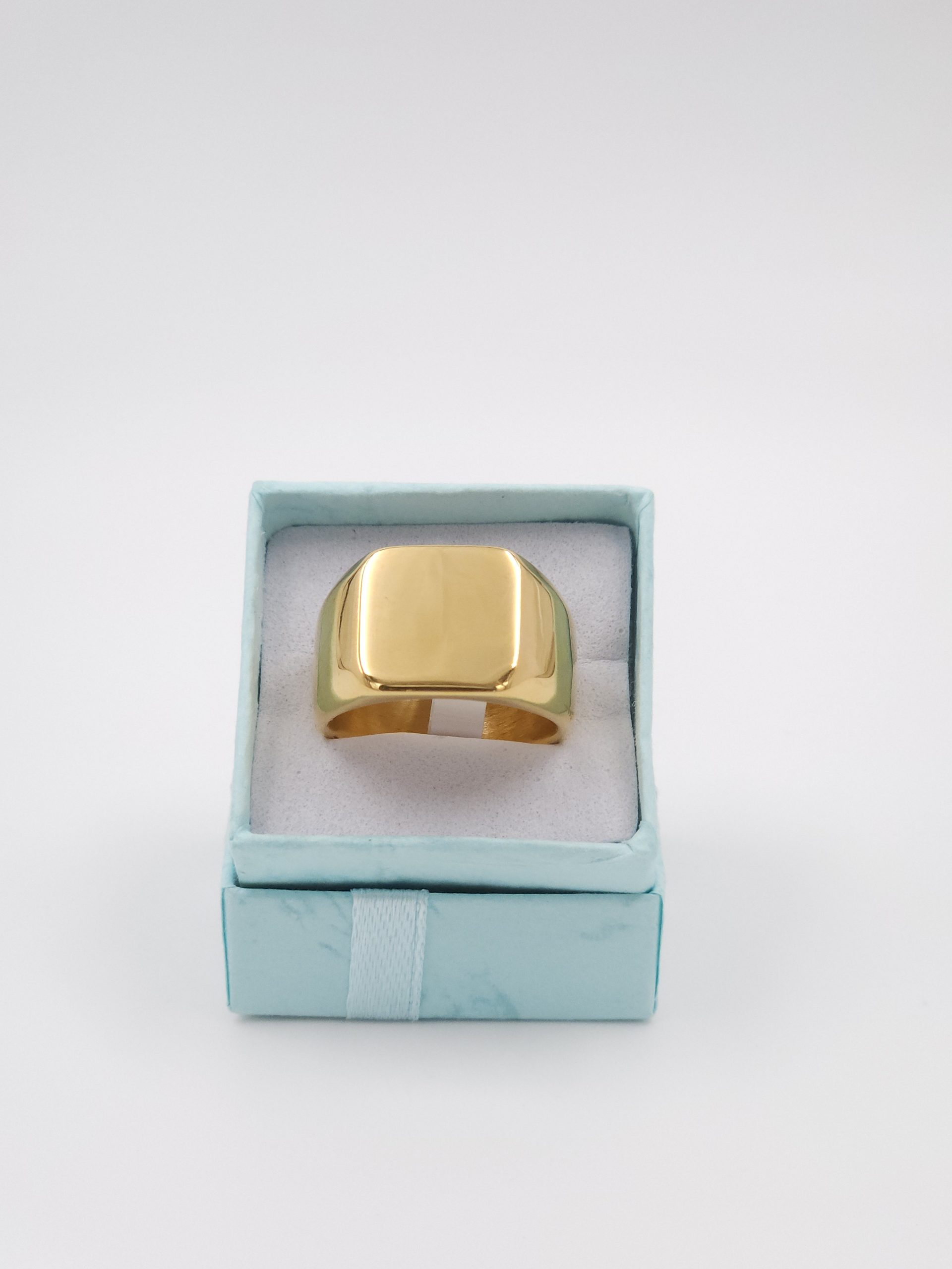 Stijlvolle RVS zilverkleurige heren Ring