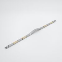 Zilverkleurige en goudkleurige RVS damesarmband