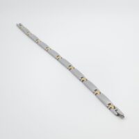 Zilverkleurige en Goudkleurige RVS Dames Plaat Armband