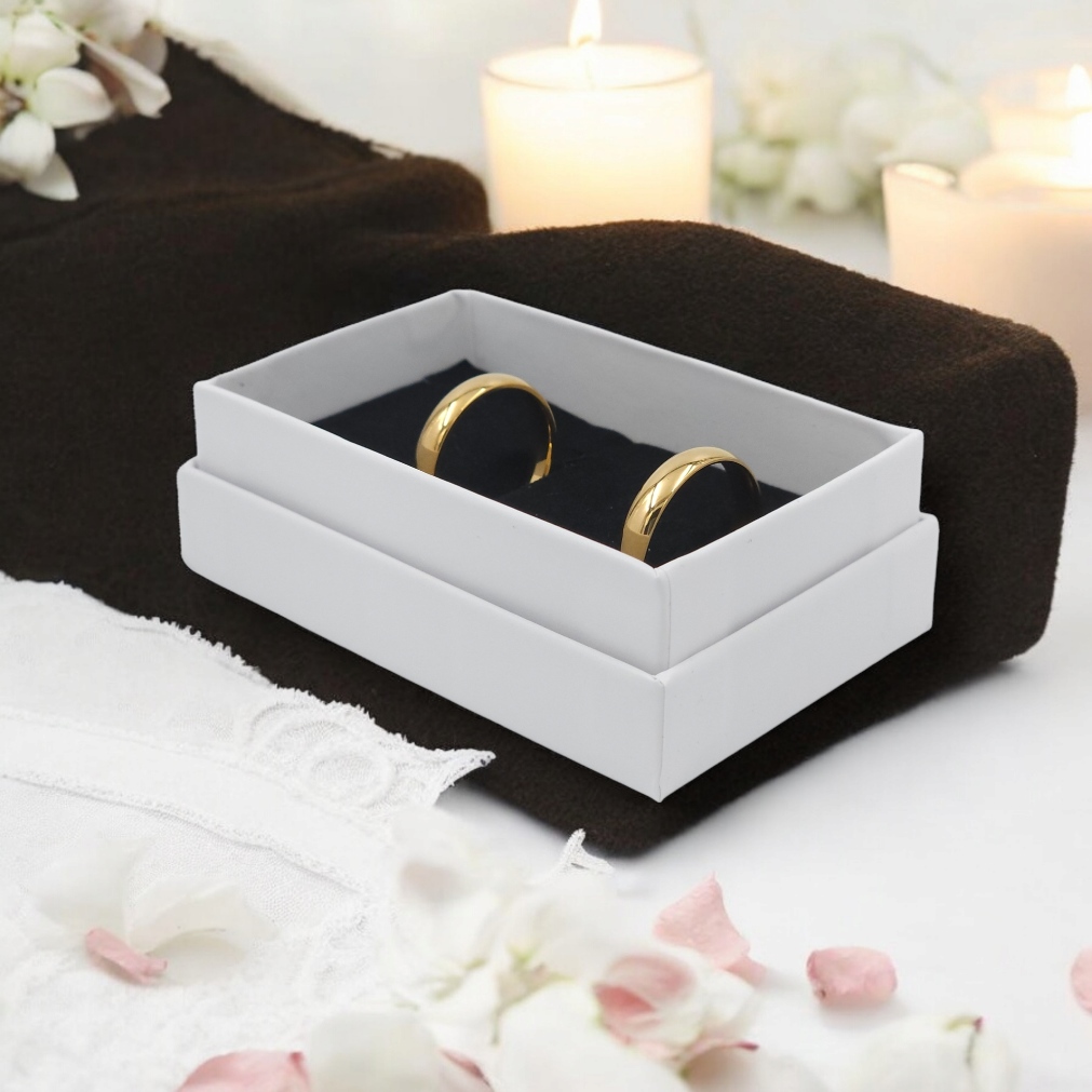 elegante 18 karaats vergulde ringenset