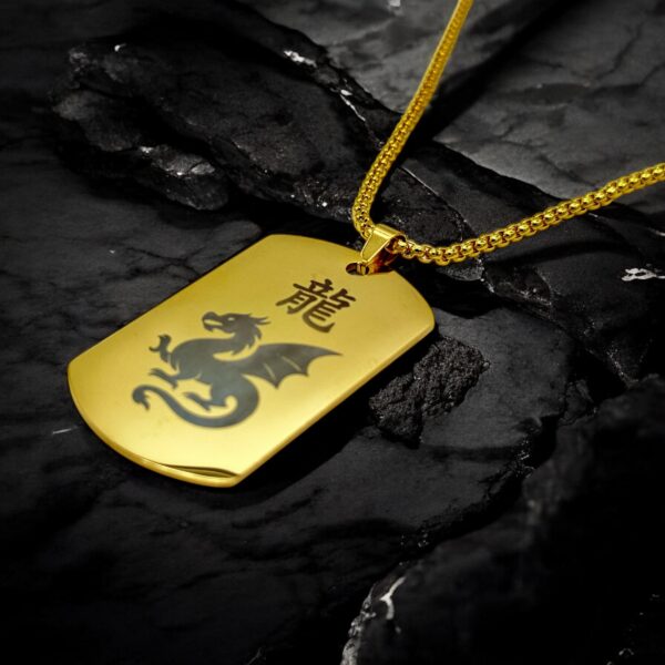 goudkleurige chinese horoscoop ketting – draak