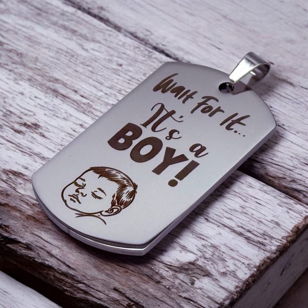 gepersonaliseerde geboortehanger – “wait for it… it’s a boy! or girl!”