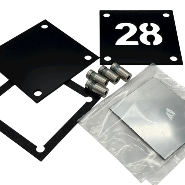 glanzend zwart acryl huisnummerbord